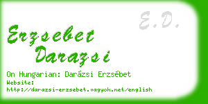 erzsebet darazsi business card