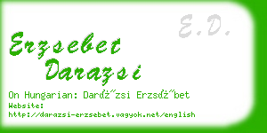 erzsebet darazsi business card